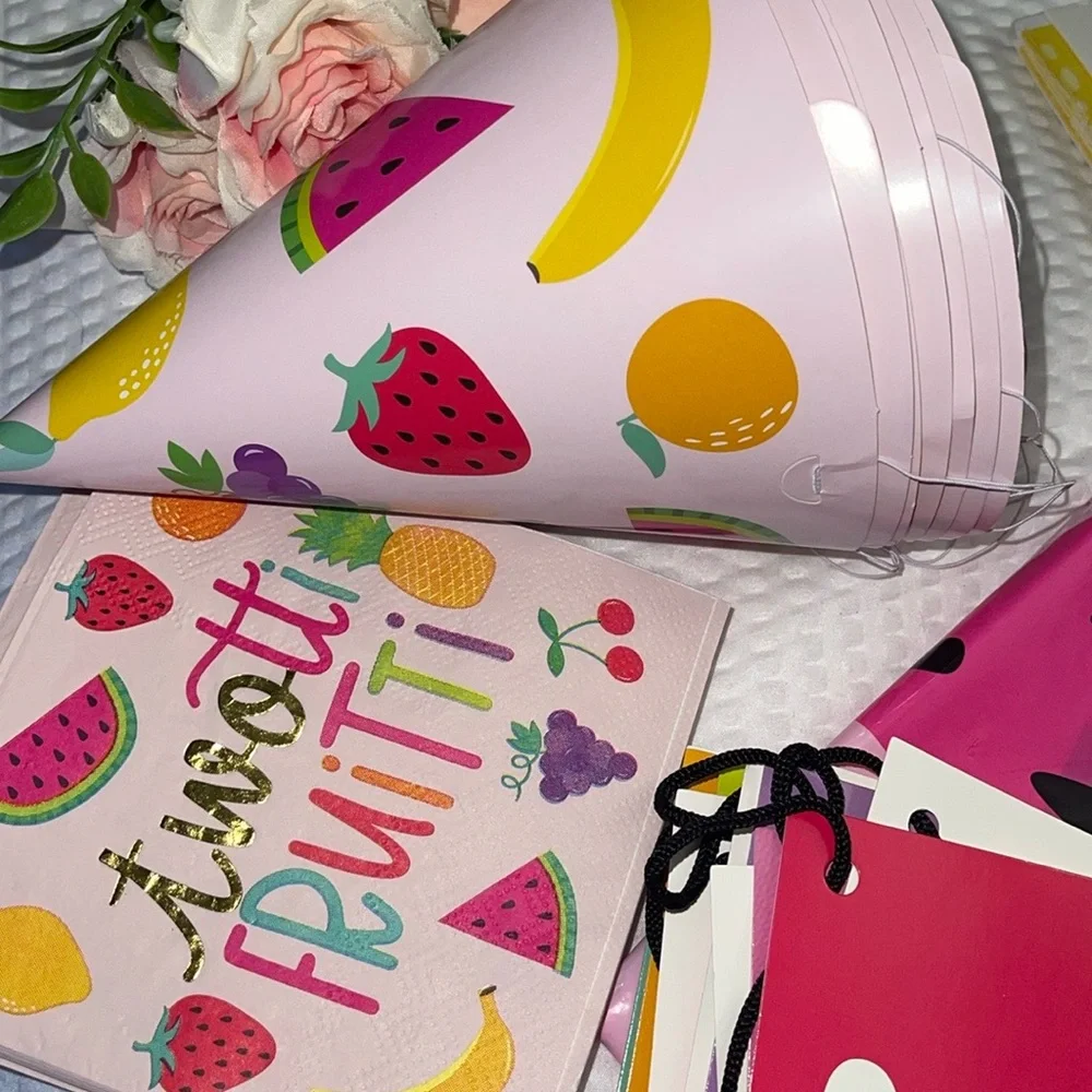 Twotti Frutti Party Decorations Bundle Banner and tablecloth